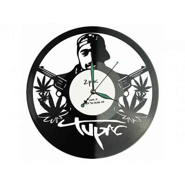 2Pac Dárek Originální dekorace do domu Hodiny z vinylové desky