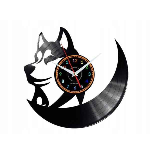 Vlk Dárek Originální dekorace do domu Hodiny z vinylové desky