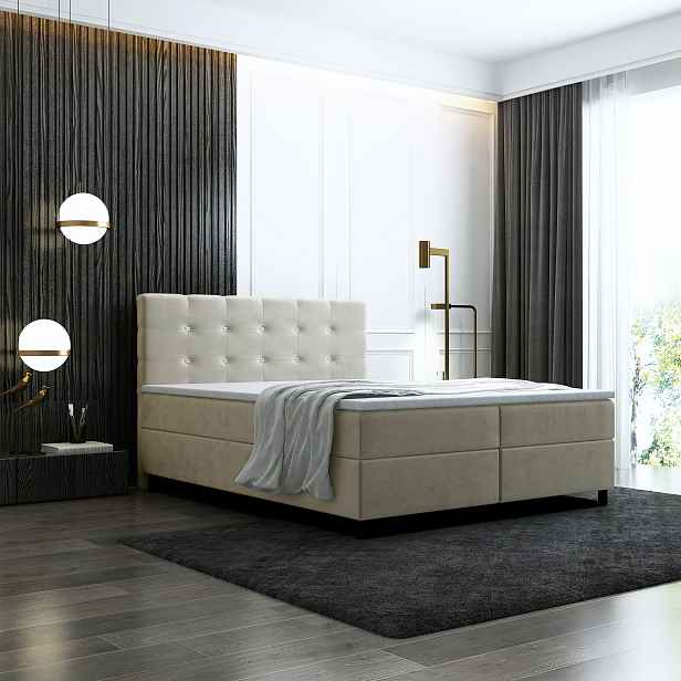 Postel Alexander 160x200 cm béžová HELCEL