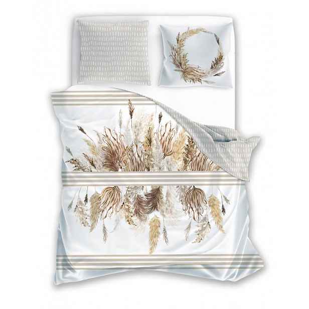 Povlečení bavlněný satén Boho 160x200 2x 70x80 3dílná souprava