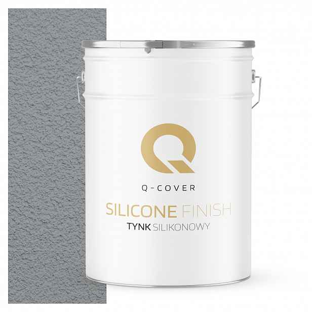 Silikonová Fasádní Omítka Šedá S Modrou F243 25 Kg Granulace 3.0 mm