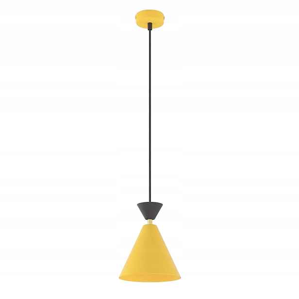 Závěsná lampa kuželová oranžovo-černá 1xE14 10W Klever Emibig