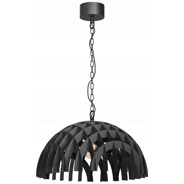 Závěsná lampa Space Černá Kovová, stylová černá pro industriální vzhled
