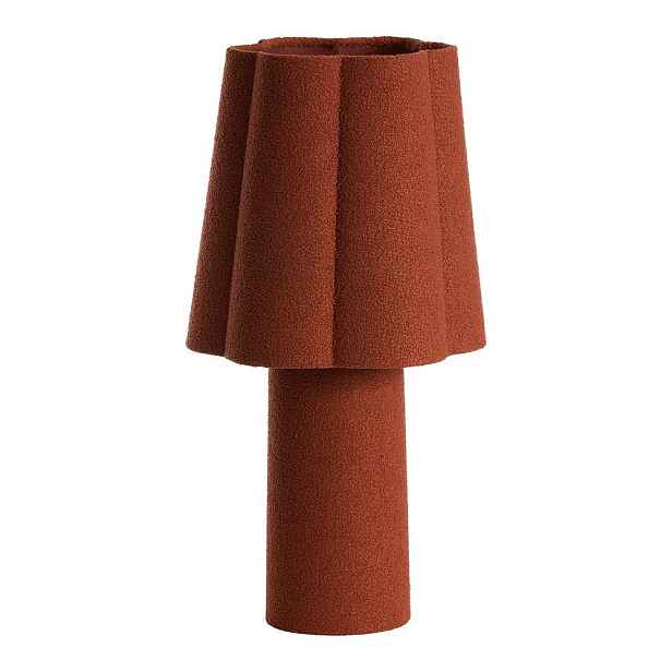 Stolní lampa v cihlové barvě s textilním stínidlem (výška 50 cm) Musaby – Light & Living