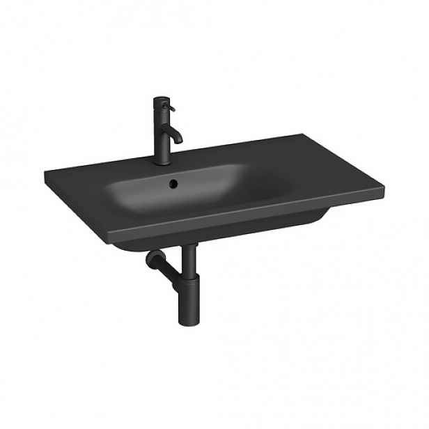 Umyvadlo Jika MIo-N 75x45 cm černá mat otvor pro baterii vlevo H8117107161041