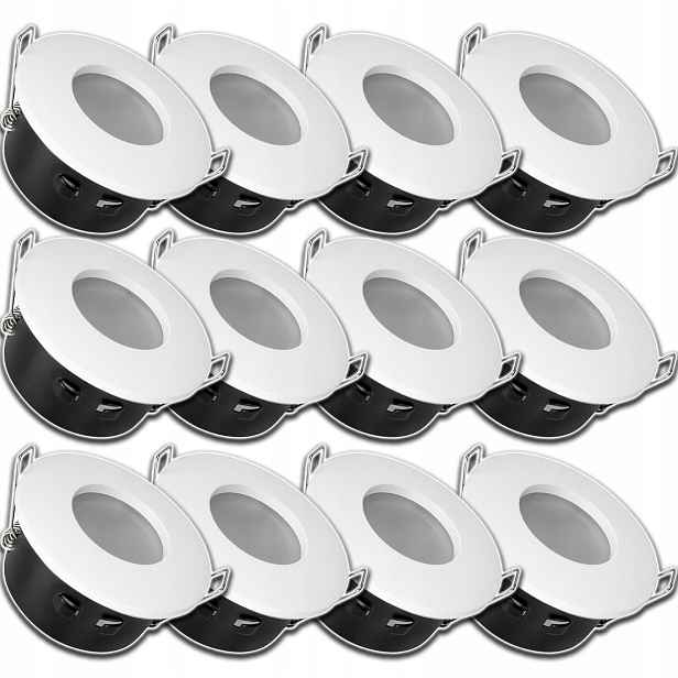 12xVODOTĚSNÉ Hermetické Stropní Svítidlo Halogen IP65 Zapuštěné