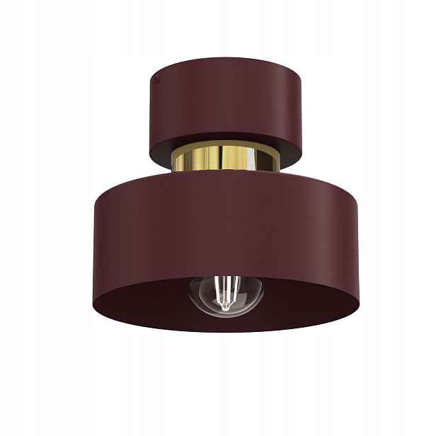 Luminex Marti stropní svítidlo bordó se zlatem 1xE27 15W IP20