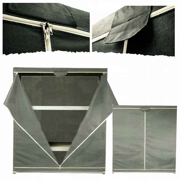Ochranný obal na regál 106X120X60cm pouzdro na stojan Šedé Trvanlivé