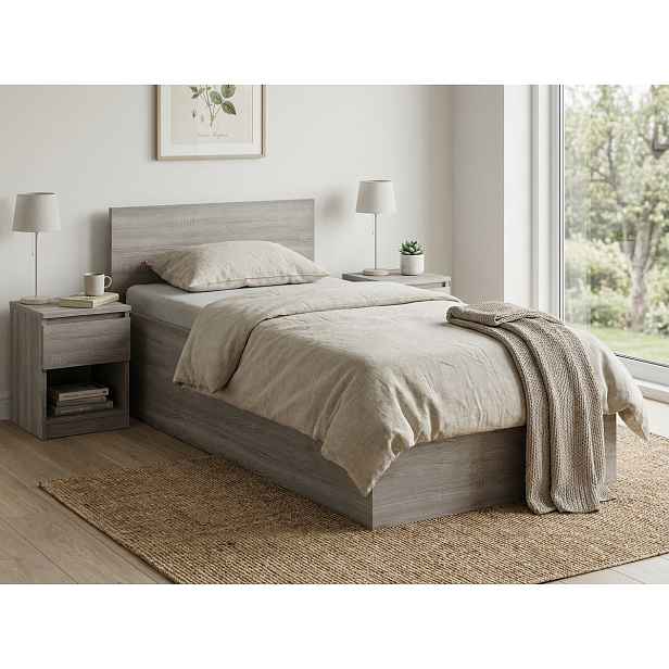 Postel SOFIA 80 x 200 cm, dub lanýž Rošt: S laťkovým roštem, Matrace: Matrace Coco Maxi 20 cm