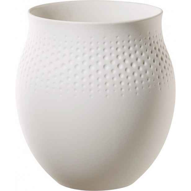 Villeroy & Boch Collier Blanc porcelánová váza Perle, 17,5 cm
