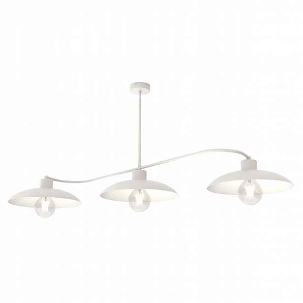 Závěsná lampa Loft Inez lustr kovová 3 body E27 stropní Bílá