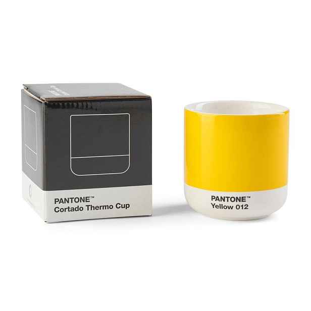 Žlutý porcelánový šálek na cappuccino 175 ml Yellow 012 – Pantone