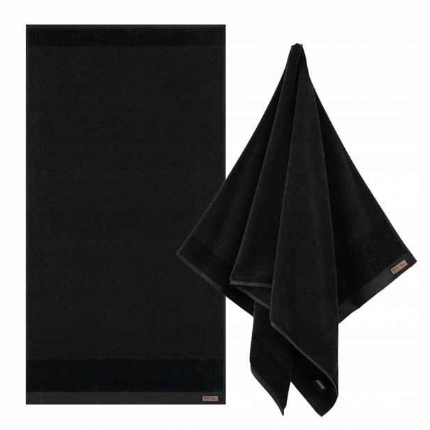 Zwoltex Porto Ručník velký hrubý černý 600g 70x140 cm