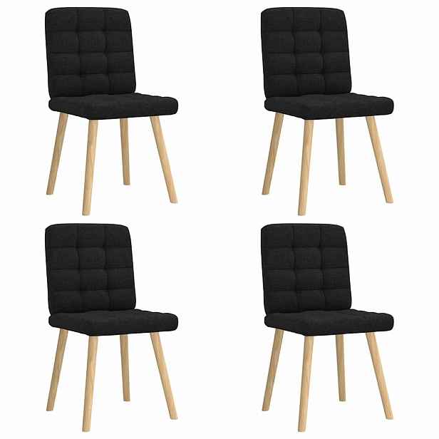 vidaXL Jídelní židle 4 ks černé textil