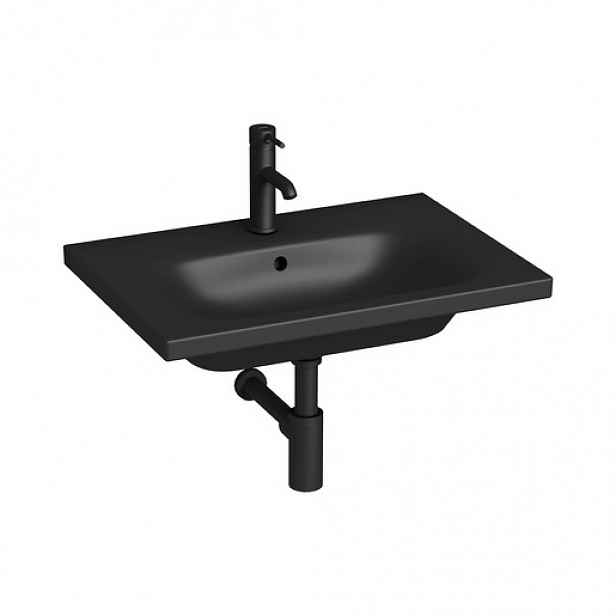 Umyvadlo Jika MIo-N 80x45 cm černá mat otvor pro baterii uprostřed H8127167161041