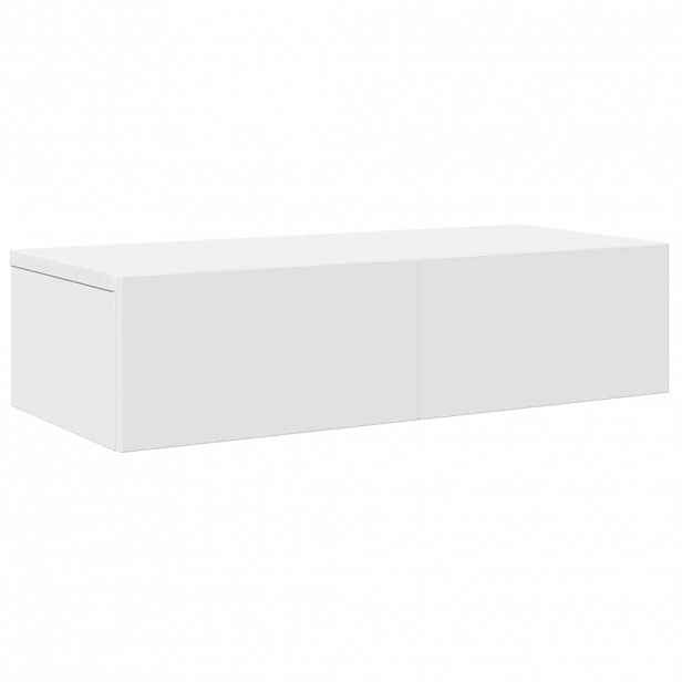 vidaXL Nástěnná police se zásuvkami bílá 60x26,5x15 cm kompozit