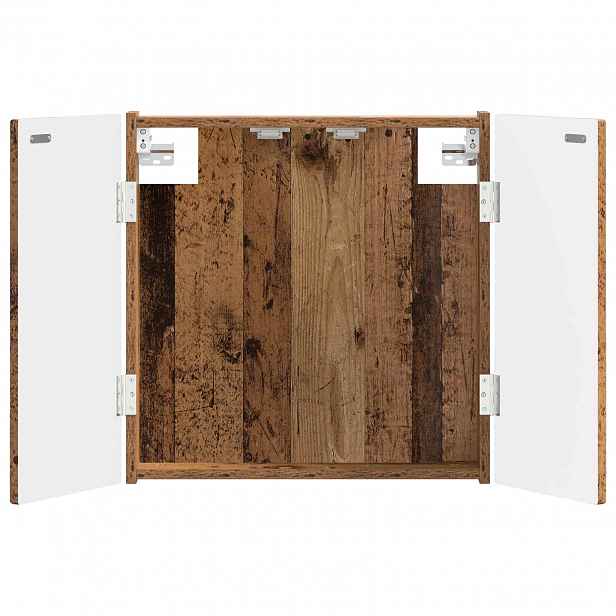 vidaXL Skříň na terče ARNHEM Staré dřevo 52,5 x 10,5 x 53,5 cm