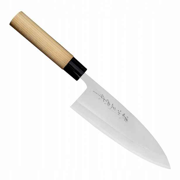 Satake Shirogami#2 Pro Japonský ostrý Nůž Deba na filetování 18 cm