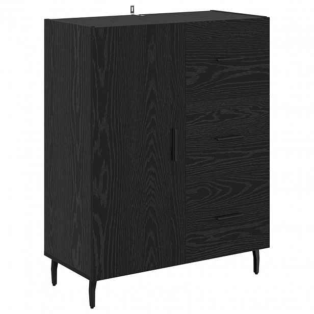 vidaXL Servírovací skříň se zásuvkou Černý dub 69,5 x 34 x 90 cm