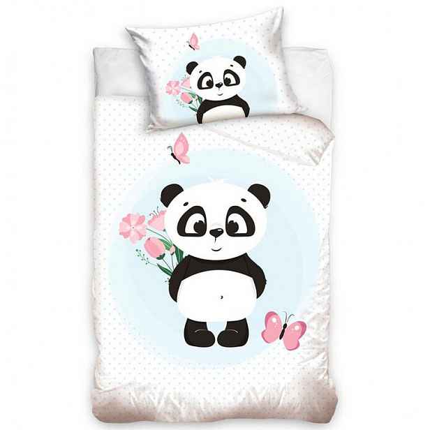 Dětské bavlněné povlečení do postýlky  ROZTOMILÁ PANDA