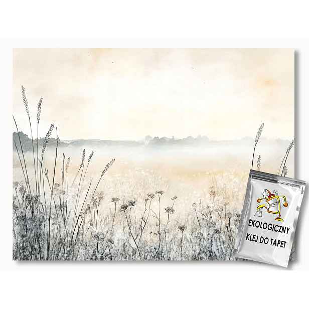Fototapeta Flizelina Krajina Příroda Louka Trávy Mlha Ráno 416x254 130g