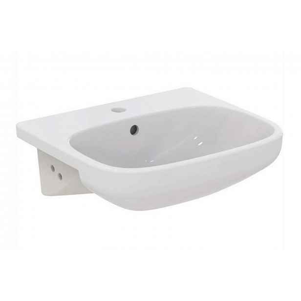 Ideal Standard i.Life A - Umyvadlo polozápustné, 50x44 cm, s přepadem, otvor pro baterii, bílá T451701
