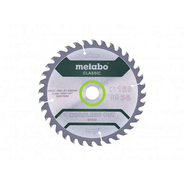 Metabo - Pilový kotouč na dřevo, 165x20 mm, 36 zubů 628279000