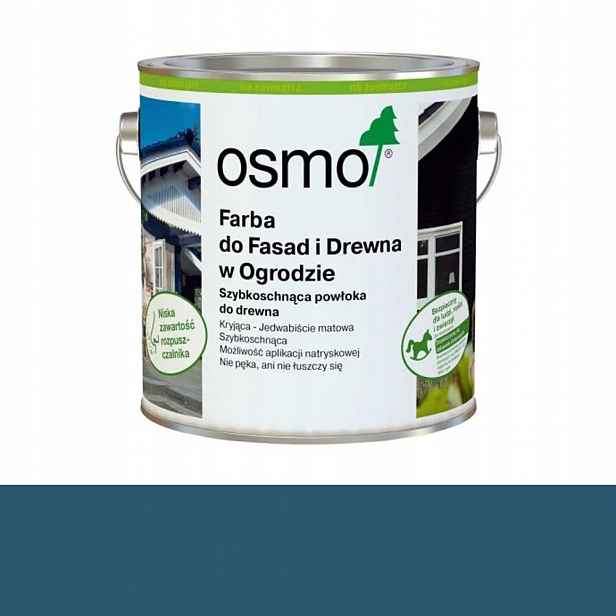 Osmo Barva pro fasády a dřevo v zahradě černá 7519 Modrá capri 0,75L