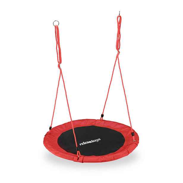Relaxdays HOUPAČKA hnízdová červená nastavitelná výška 90 cm