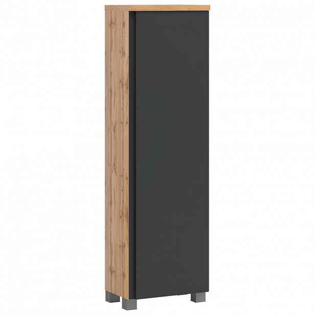 Held MIDI SKŘÍŇKA, šedá, dub wotan, 40/130/35 cm