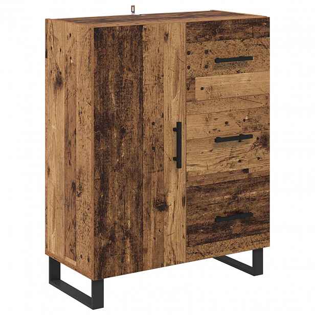 vidaXL Servírovací skříň se zásuvkou Staré dřevo 69,5 x 34 x 90 cm