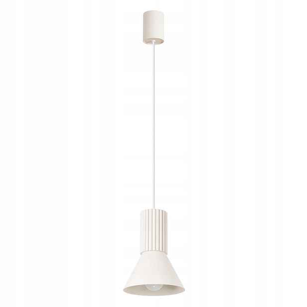 Sollux Závěsná lampa Estria béžová, kuželová, 1xE14, 10 W