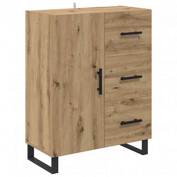 vidaXL Servírovací skříň Artisanový dub 69,5 x 34 x 90 cm
