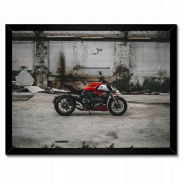 Plakáty v rámu 40x30 Červené Ducati Motocykl