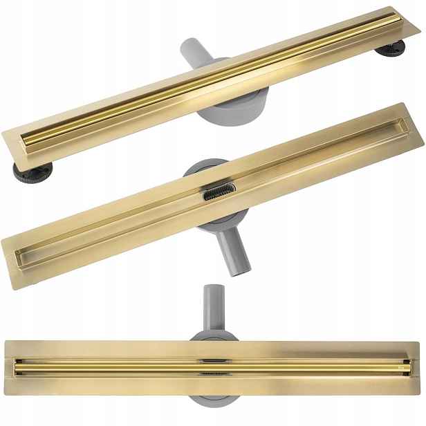 Lineární Odtok Neox Slim Pro 700 mm Zlatý z nerezové oceli