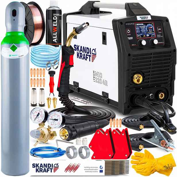 Poloautomatický Svařovací Stroj Skandi Kraft Mig 220 4R Mma Tig Puls 230V 200A 3V1