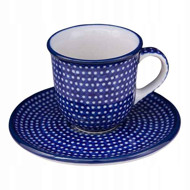 Šálek na espresso 60 ml Ceramika Artystyczna Bolesławiec U1123 Tečky