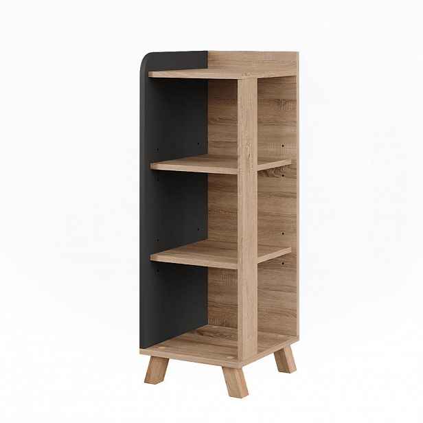 Vicco MIDI SKŘÍŇKA Karen Sonoma/antracit 30 x 90 cm se 4 policemi
