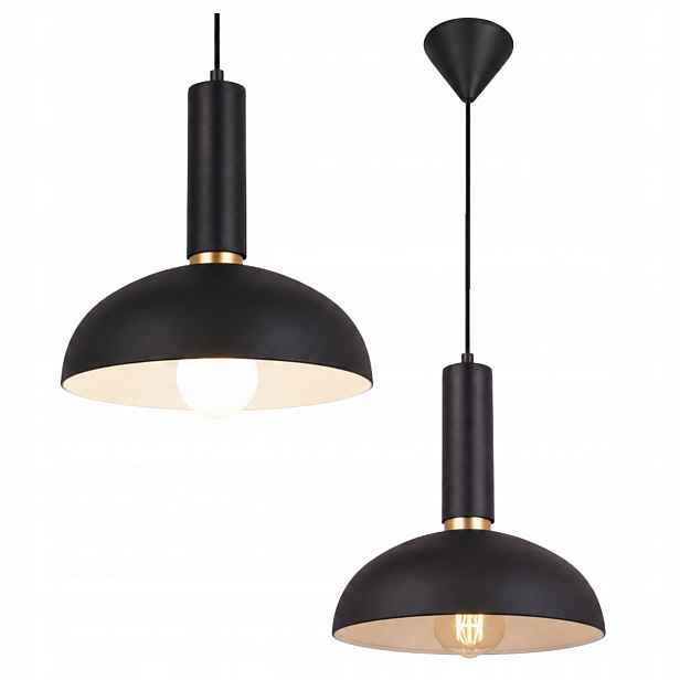 Závěsná lampa do kuchyně Led Černá nad stůl Jednotlivá stropní Loftová e27