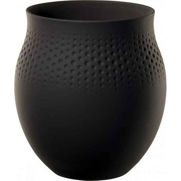 Villeroy & Boch Collier Noir porcelánová váza Perle, 17,5 cm