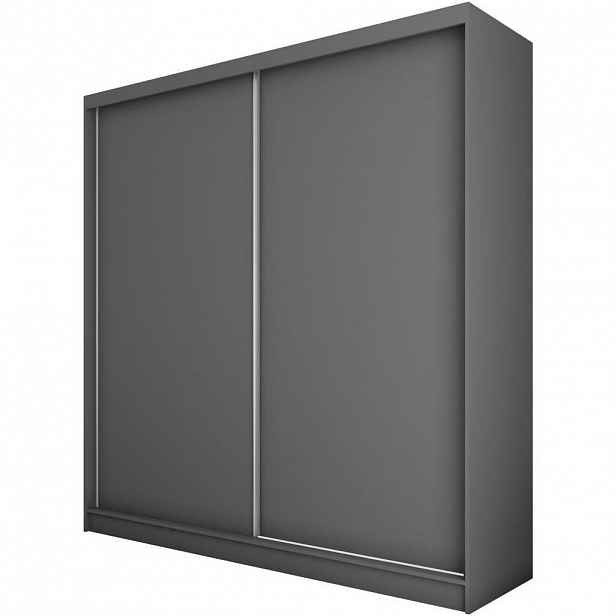 Beautysofa SKŘÍŇ s posuvnými dveřmi Mario 200/216/61 grafit