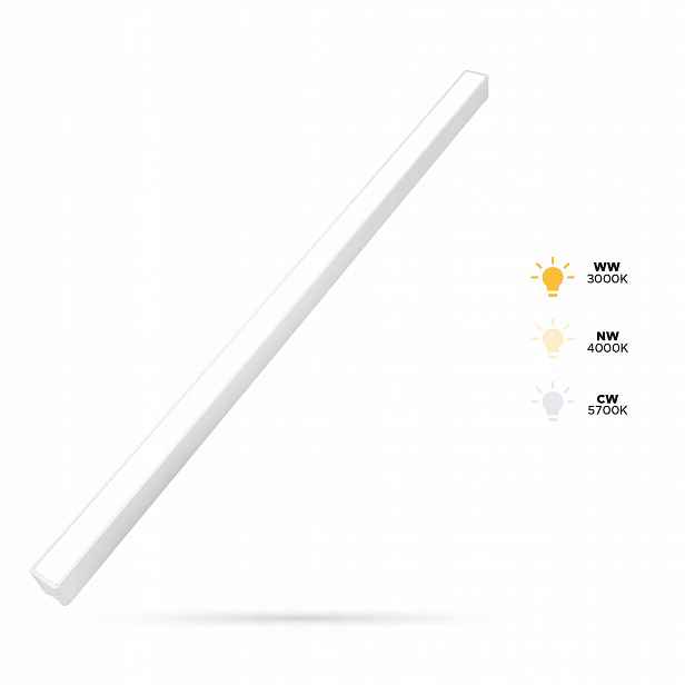Bílý lineární reflektor Flood 20W F20 Slim Track a FiberFLEX 48VDC 3CCT