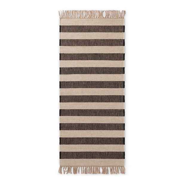 Černý/krémový oboustranný/ručně tkaný jutový běhoun 80x200 cm Playa – Hanse Home