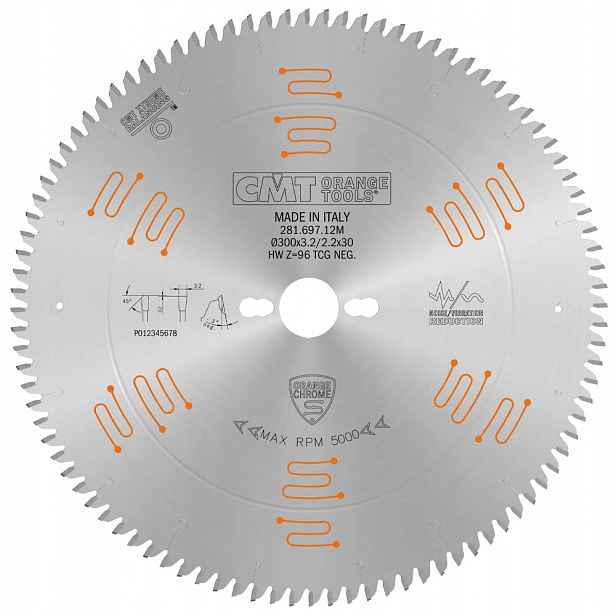 Cmt Pila na desky Mdf 300x30x96Z -3° Negativní