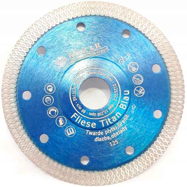 Diamantový kotouč Nozar Fliese Titan Blau 125 mm