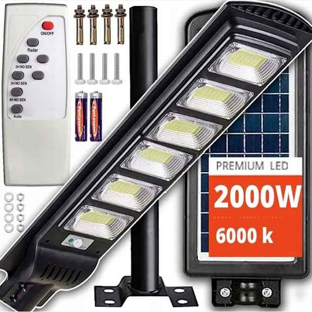 Solární lampa Vögler GmBh 2000 W, senzor stmívání pohybu