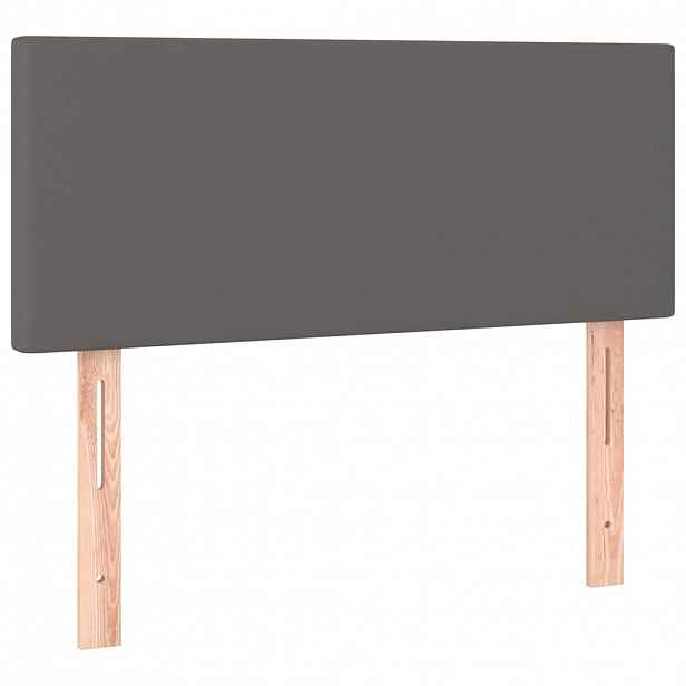 vidaXL Čelo postele šedé 90x5x78/88 cm umělá kůže