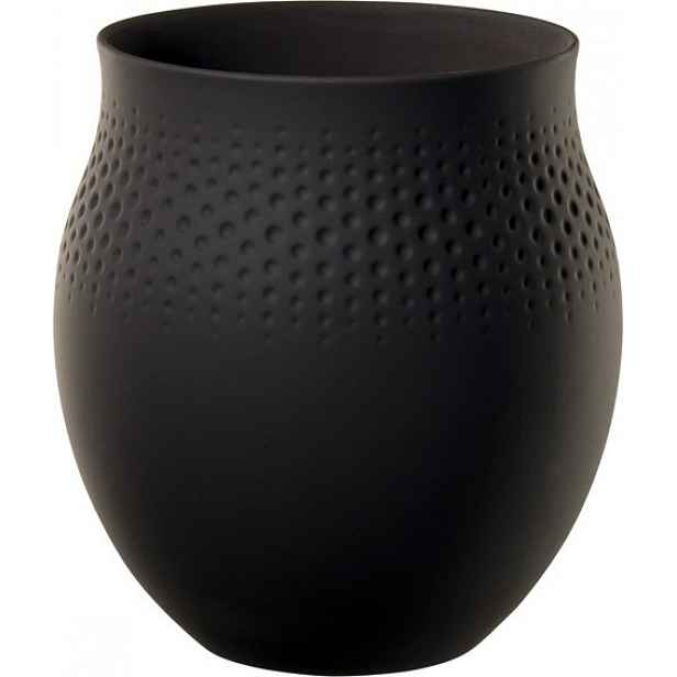 Villeroy & Boch Collier Noir porcelánová váza Perle, 17,5 cm
