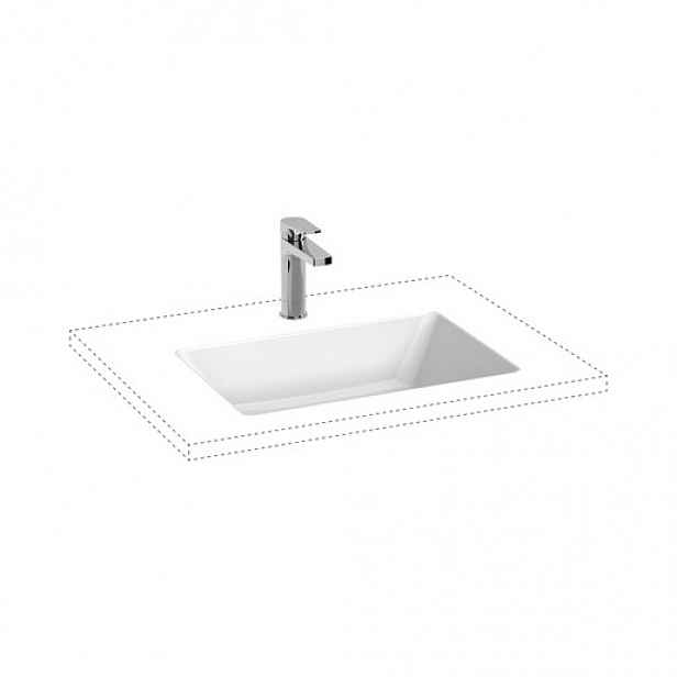 Zápustné umyvadlo Jika Cubito 53,5x37 cm bez otvoru pro baterii H8164221001091