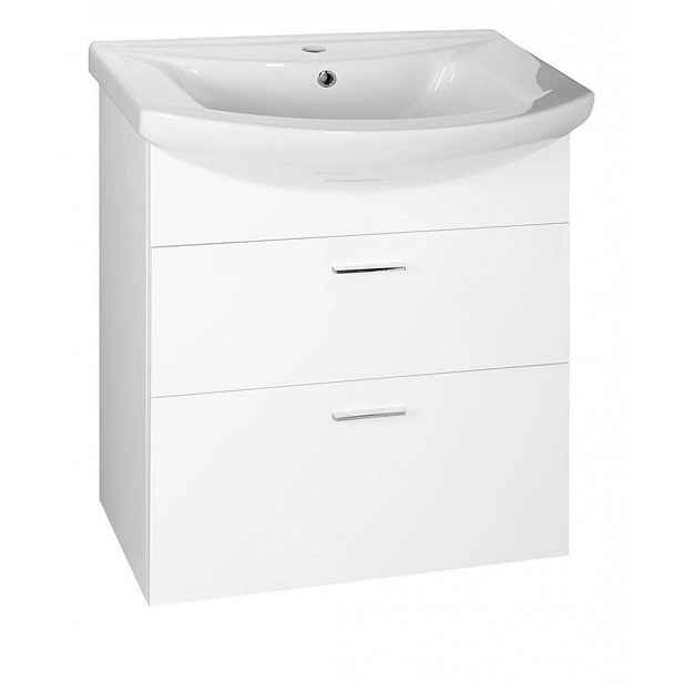 Aqualine Zoja - Umyvadlová skříňka 62x74x32 cm, bílá 51061A